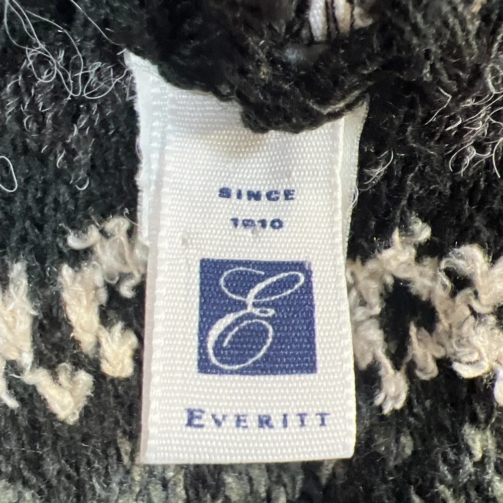 Everitt Scarf Womens One Size Multicolor Knitted Fair Isle Fringe Edge Winter